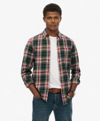 Superdry Koszula Vintage Check z bawełny – Grace Check Green. Zielone koszule damskie Superdry, m, bez wzorów, z bawełny, klasyczne, bez kołnierzyka, bez ramiączek. Za 266.10 zł.