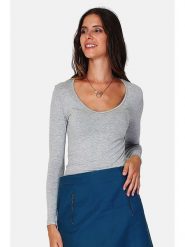 ASSUILI Koszulka w kolorze szarym rozmiar: 40. Szare bluzki damskie Assuili, bez wzorów, klasyczne, bez kołnierzyka, bez ramiączek. Za 56.99 zł.