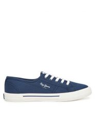 Pepe Jeans Tenisówki Brady Basic W PLS31287 Niebieski. Niebieskie trampki damskie Pepe Jeans, bez wzorów, z jeansu, bez zapięcia. Za 169.99 zł.