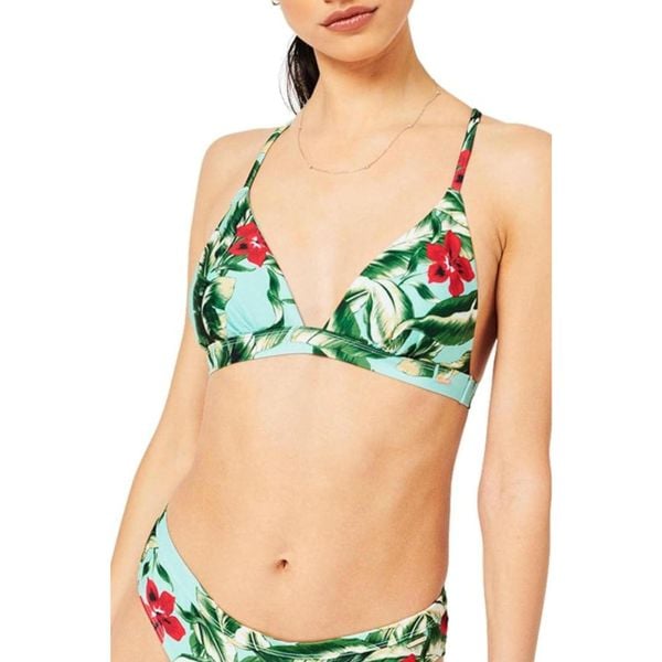 Góra od bikini Superdry Vintage T-Back Tri. Zielone bikini Superdry, bez wzorów, z lycry. W wyprzedaży za 96.00 zł.