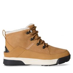 Botki The North Face. Brązowe botki damskie The North Face, bez obcasa, na płaskiej podeszwie, bez zapięcia. Za 589.99 zł.