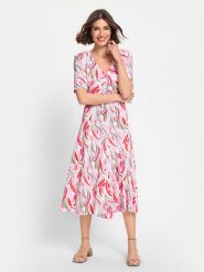 Olsen Sukienka codzienna 13001759 Kolorowy Regular Fit. Sukienki damskie Olsen, bez wzorów, z wiskozy, bez ramiączek. Za 379.99 zł.