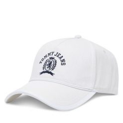 Czapka z daszkiem Tommy Jeans. Czapki z daszkiem damskie Tommy Jeans, bez wzorów, z jeansu. Za 99.99 zł.