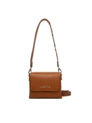 Valentino Torebka Alexia VBS5A806 Brązowy. Brązowe listonoszki damskie Valentino, bez wzorów, ze skóry, bez dodatków. Za 589.99 zł.