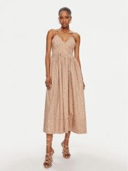 TWINSET Sukienka letnia 241TT2116 Beżowy Regular Fit. Brązowe sukienki damskie Twinset, bez wzorów, z bawełny, bez ramiączek. Za 1,349.00 zł.