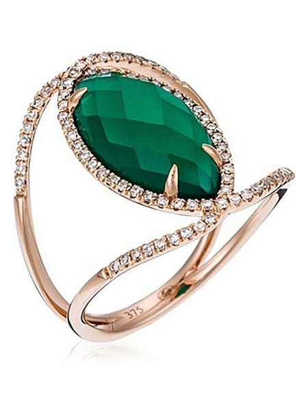 DIAMANTA Złoty pierścionek "Energie" z diamentami rozmiar: 50. Różowe pierścionki damskie DIAMANTA, z agatem, złote. Za 1,530.22 zł.