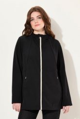 Damskie Kurtka softshell HYPRAR wodoodporna dwukierunkowy zamek odpinany kaptur. Czarne kurtki damskie Ulla Popken, plus size, bez wzorów, z elastanu, z kapturem. Za 599.99 zł.