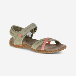 Sandały turystyczne damskie Merrell Terran Cross. Sandały damskie Merrell, bez wzorów, z kauczuku, bez obcasa, bez zapięcia. Za 249.99 zł.