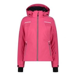 Kurtka damska narciarska CMP 33W0636. Czerwone kurtki damskie CMP, na zimę, l, bez wzorów, z softshellu, z kapturem. Za 926.35 zł.