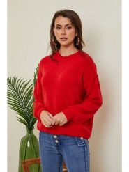 Joséfine Sweter "Letenye" w kolorze czerwonym rozmiar: XL. Czerwone swetry klasyczne damskie Joséfine, xl, z kaszmiru, bez kołnierzyka. Za 155.49 zł.