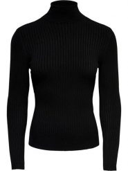 ONLY Golf "Karol" w kolorze czarnym rozmiar: L. Czarne golfy damskie Only, l, bez wzorów, prążkowane, bez ramiączek. Za 83.03 zł.