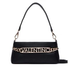 Torebka Valentino. Czarne listonoszki damskie Valentino, bez wzorów, bez dodatków. Za 569.99 zł.