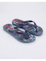 Ipanema Japonki w kolorze granatowo-niebieskim rozmiar: 39/40. Niebieskie klapki damskie Ipanema, bez wzorów, z tworzywa sztucznego, z otwartym noskiem, bez obcasa, bez zapięcia. Za 48.28 zł.