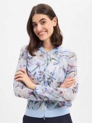 Marc Cain Bluza Kobiety niebieski|wielokolorowy, 44. Niebieskie bluzy damskie Marc Cain, bez wzorów, z bawełny, bez kaptura. Za 949.95 zł.