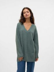 Vero Moda Sweter w kolorze zielonoszarym rozmiar: XS. Szare swetry klasyczne damskie Vero Moda, xs, bez kołnierzyka. Za 43.99 zł.
