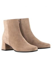 Högl Skórzane botki "Lou" w kolorze beżowym rozmiar: 37,5. Brązowe botki damskie Högl, eleganckie, bez obcasa, bez zapięcia. Za 304.95 zł.