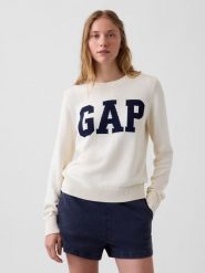 GAP Sweter w kolorze białym rozmiar: XL. Białe swetry klasyczne damskie GAP, xl, z bawełny, bez kołnierzyka. Za 129.95 zł.