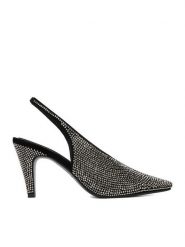 Eva Minge Czółenka EO-LYRA-LT1993-8-1 Czarny. Czarne czółenka damskie Eva Minge, bez wzorów, ze skóry, bez obcasa. Za 479.99 zł.