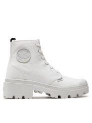 Palladium Trapery Pallabase Twill 96907-141-M Biały. Białe trapery damskie Palladium, z materiału, bez zapięcia. Za 329.99 zł.