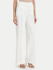 Maryley Spodnie materiałowe 26EB598/43VA Biały Regular Fit. Białe spodnie materiałowe damskie Maryley, bez wzorów, z materiału. Za 279.99 zł.