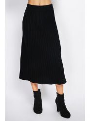 ASSUILI Kaszmirowa spódnica w kolorze czarnym rozmiar: 36. Czarne spódnice damskie Assuili, bez wzorów, z kaszmiru, klasyczne, midi. Za 141.85 zł.