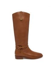 MICHAEL Michael Kors Oficerki Beverly Flat 40F6BVFB5L Brązowy. Brązowe kozaki damskie MICHAEL Michael Kors, ze skóry, bez obcasa, na płaskiej podeszwie, bez zapięcia. Za 1,469.00 zł.