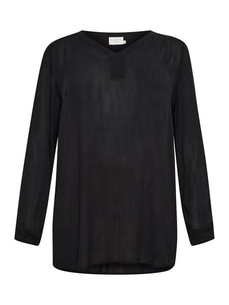 KAFFE curve Tunika w kolorze czarnym rozmiar: 46. Czarne tuniki damskie KAFFE curve, na imprezę, bez wzorów, z wiskozy, bez kołnierzyka, bez ramiączek. Za 69.58 zł.