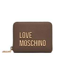 Portfel LOVE MOSCHINO. Brązowe portfele damskie Love Moschino, bez wzorów. Za 399.99 zł.