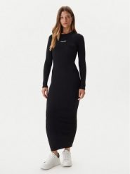 Guess Sukienka dzianinowa V5BK02 Z3JD2 Czarny Slim Fit. Czarne sukienki damskie Guess, z aplikacjami, z dzianiny, bez ramiączek. Za 249.99 zł.