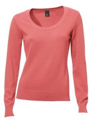 Heine Sweter w kolorze koralowym rozmiar: 38. Czerwone swetry klasyczne damskie Heine, z bawełny, bez kołnierzyka. Za 78.99 zł.