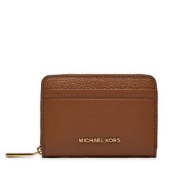 Portfel MICHAEL Michael Kors. Brązowe portfele damskie MICHAEL Michael Kors, bez wzorów. Za 299.99 zł.