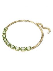 Swarovski Pozłacany naszyjnik z elementami ozdobnymi - dł. 45 cm rozmiar: onesize. Zielone naszyjniki damskie Swarovski, z cyrkonią, metalowe. Za 543.99 zł.