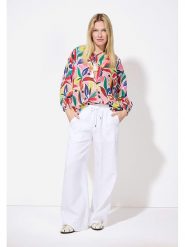 More & More Bluzka w kolorze różowym ze wzorem rozmiar: 42. Różowe bluzki damskie More & More, bez wzorów, z bawełny, bez kołnierzyka, bez ramiączek. Za 150.37 zł.