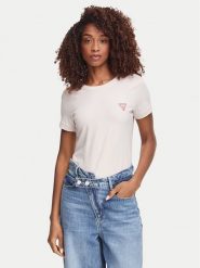 Guess T-Shirt W2YI44 J1314 Fioletowy jasny Slim Fit. Fioletowe t-shirty damskie Guess, m, z aplikacjami, z bawełny, bez kołnierzyka. Za 134.99 zł.