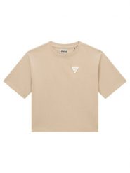 Guess T-Shirt J6YI42 K5197 Beżowy Regular Fit. Brązowe koszulki i t-shirty dziewczęce Guess, z aplikacjami, z bawełny, bez kołnierzyka, bez ramiączek. Za 114.99 zł.