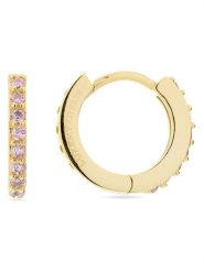 Luxenter Kolczyki-kreole z cyrkoniami rozmiar: onesize. Żółte kolczyki damskie Luxenter, z cyrkonią, srebrne. Za 86.99 zł.