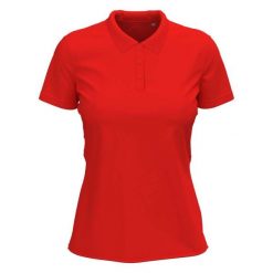 Damska Koszulka Polo Ze Stretchem. Czerwone koszulki damskie Stedman, bez wzorów, bez kołnierzyka, bez ramiączek. Za 106.99 zł.