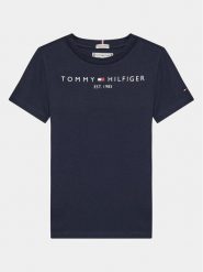 Tommy Hilfiger T-Shirt Essential KS0KS00210 Granatowy Regular Fit. Niebieskie t-shirty i koszulki chłopięce Tommy Hilfiger, bez wzorów, z bawełny, bez kołnierzyka, bez ramiączek. Za 99.99 zł.