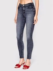 Guess Jeansy W2YA46 D4PZ2 Szary Skinny Fit. Szare jeansy damskie Guess, z aplikacjami, z bawełny. Za 339.99 zł.