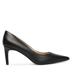 Szpilki Calvin Klein. Czarne szpilki damskie Calvin Klein, bez wzorów, bez obcasa, na szpilce, bez zapięcia. Za 649.99 zł.