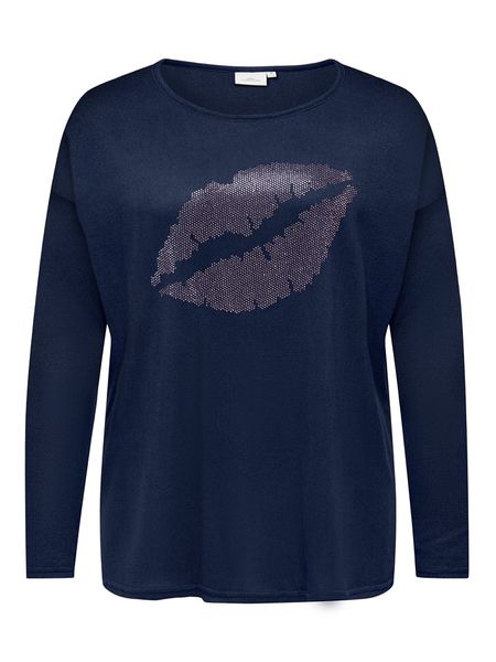 ONLY Sweter w kolorze granatowym rozmiar: XL-54. Niebieskie swetry klasyczne damskie Only, xl, bez kołnierzyka. Za 69.99 zł.