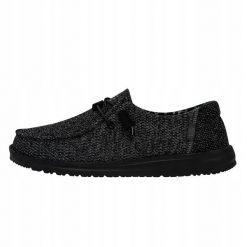 HEYDUDE Damskie Mokasyny Wendy Sox. Czarne mokasyny damskie Hey dude, z materiału, bez obcasa. Za 179.00 zł.