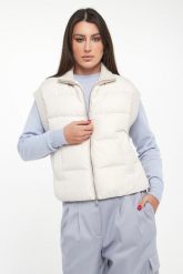 Kamizelka damska wełniana z naturalnym pierzem PESERICO. Kamizelki damskie Peserico, bez wzorów, z wełny, bez kaptura. Za 4,619.00 zł.