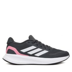 Buty do biegania adidas. Szare obuwie sportowe damskie Adidas, bez zapięcia, do biegania. Za 259.99 zł.