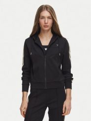 Guess Bluza V6BQ02 K6254 Czarny Regular Fit. Czarne bluzy damskie Guess, m, z aplikacjami, z wiskozy, bez kaptura. Za 394.99 zł.