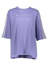 Adidas Koszulka "Oversized" w kolorze fioletowym rozmiar: S. Różowe koszulki damskie Adidas, s, bez wzorów, z bawełny, bez kołnierzyka, bez ramiączek. Za 100.99 zł.