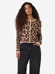 Noisy may Kardigan "Sille" w kolorze brązowo-beżowym rozmiar: L. Brązowe kardigany damskie Noisy may, l, bez wzorów. Za 104.99 zł.