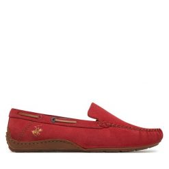 Mokasyny Beverly Hills Polo Club. Czerwone mokasyny damskie Beverly Hills Polo Club, bez obcasa. Za 259.99 zł.
