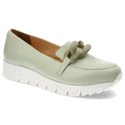 Zielone Półbuty Armodo Stylowe Obuwie Damskie. Zielone półbuty damskie Armodo, na wiosnę, z aplikacjami, ze skóry, bez obcasa, na obcasie, bez zapięcia. Za 369.00 zł.
