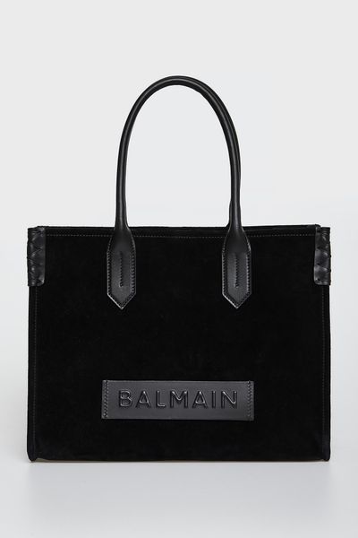 Torebka zamszowa shopper B-Army 36 BALMAIN. Shopper bag Balmain, bez wzorów, z zamszu, bez dodatków. Za 6,389.00 zł.
